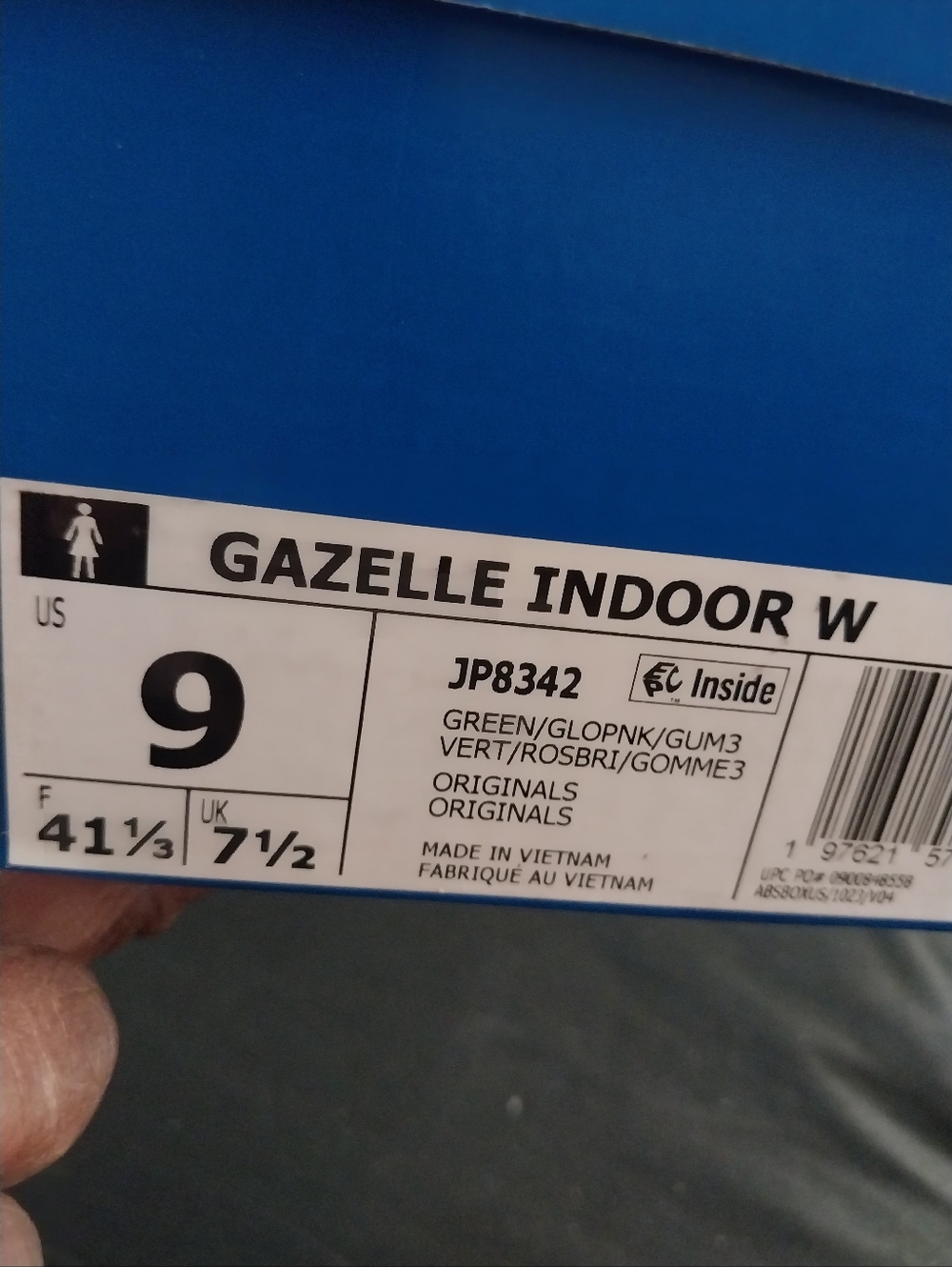 New Adidas Gazelle Green and Pink Furry Women's Sneakers - Picture 8 of 9